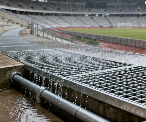 شباك الفولاذ المغلف للخدمات الثقيلة مع 15/20/30mm مساحة شريط الحامل لمواقع الممرات