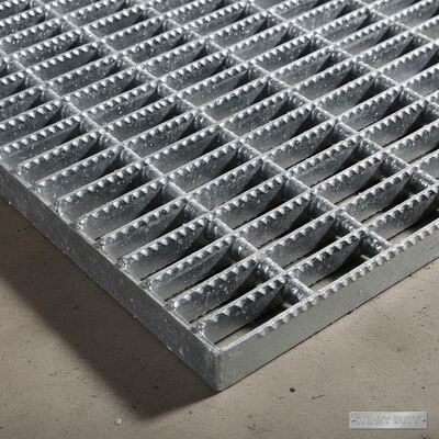 Heavy Duty Galvanized Steel Serrated Anti-slip Bar Grating for Trench Cover and Floor