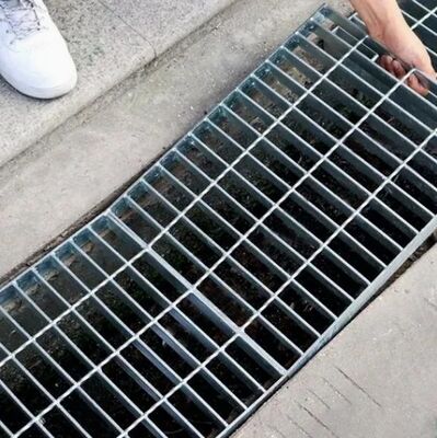 Hot Dipped Galvanized Steel Grating Drain Covers with Angle Bearing Edge and Customizable Sizes